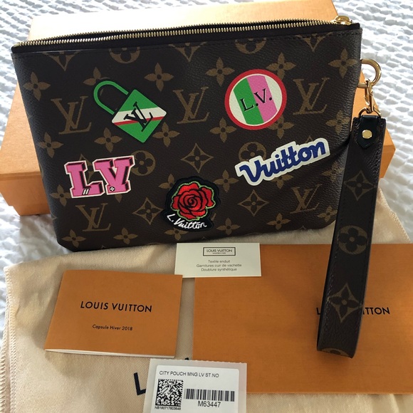 Authentic LV Monogram City Pouch Patch - Picture 4 of 7